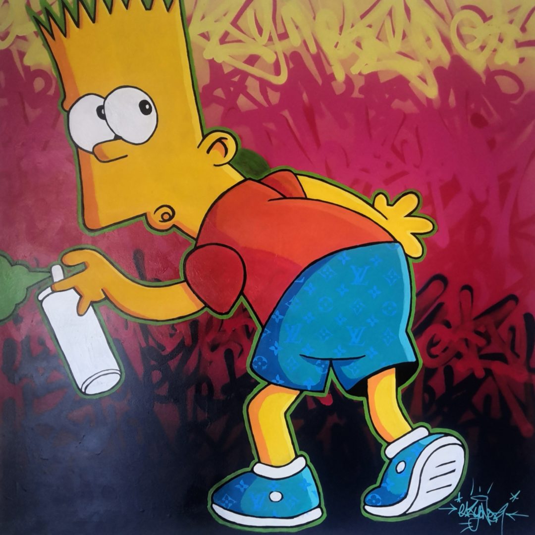 Toile Bart Simpson X Eazy One