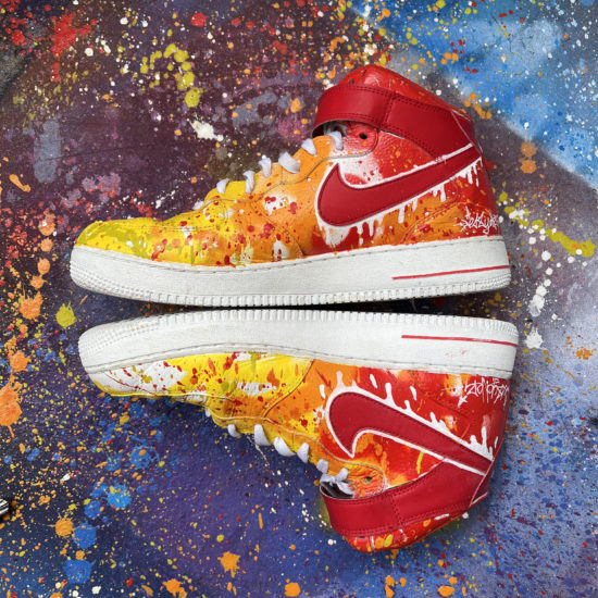 Customisation de paires de sneackers Nike air