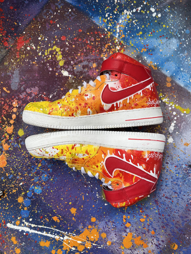 Customisation de paires de sneackers Nike air