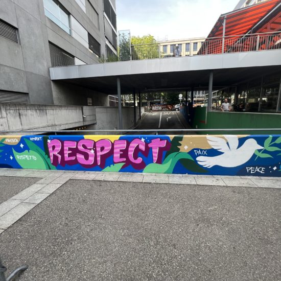 graffiti fresque respect charmilles genève