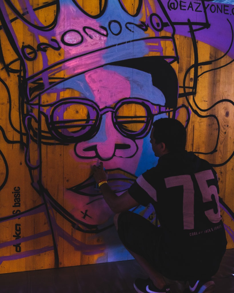 artiste graffeur eazy one au transforme festival hip hop