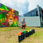 Livepainting artiste graffeur eazyone au pachamama connexion festival lancy geneve