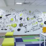 fresque murale espace travail