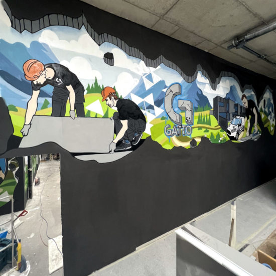 trompe oeil graffiti chez Gatto SA