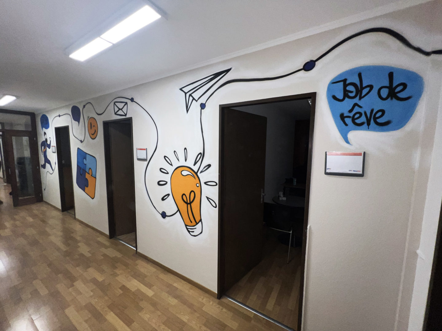 Fresque murale Couloir NewJob