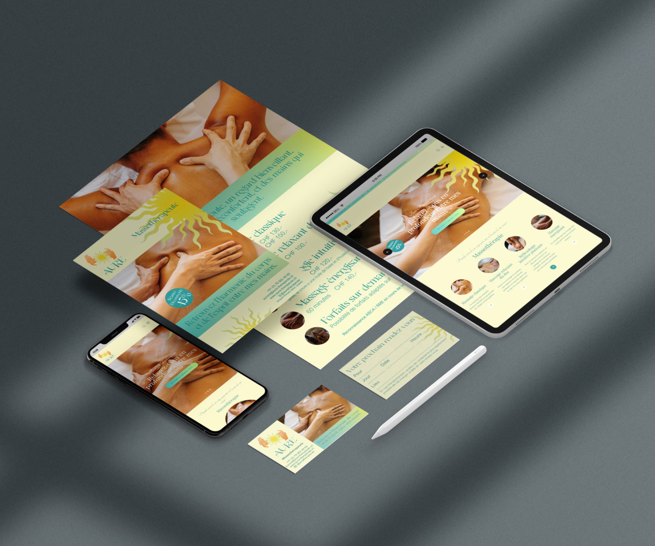 branding et site web aure therapeute genève
