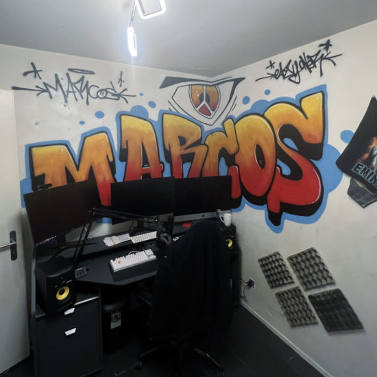 graffiti rappeur marcos genève par le graffeur eazy one