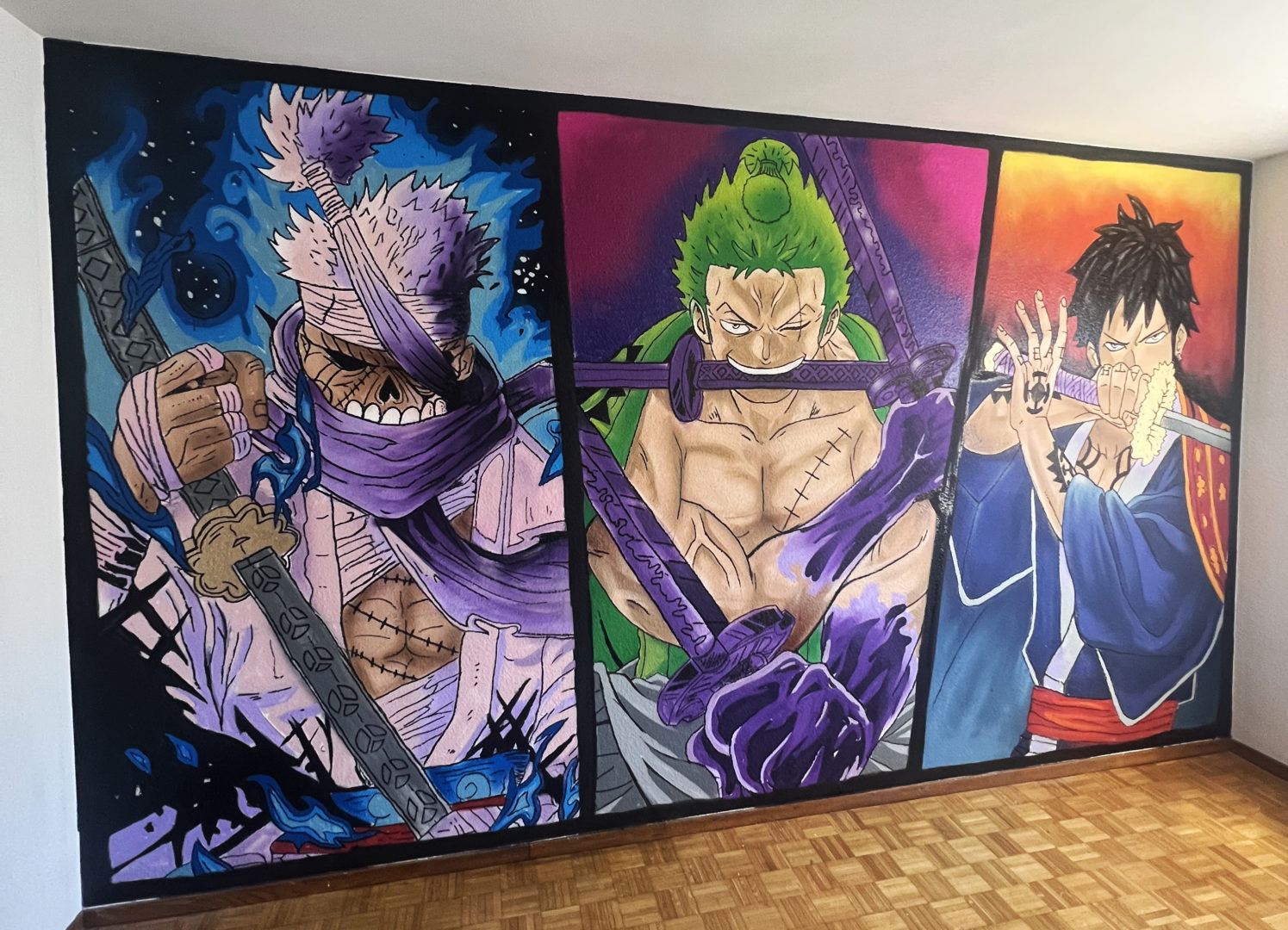 Vos Héros Manga Préférés en Grandeur Nature: Fresques Graffiti par Eazy