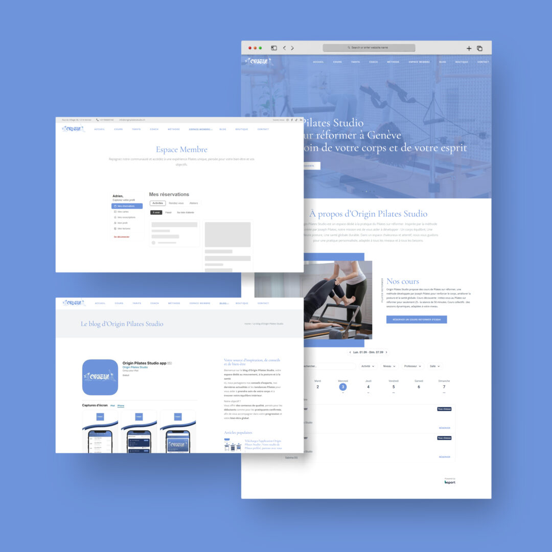 Créer un site web premium pour votre studio : l’exemple Origin Pilates ...